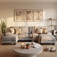 thumbnail image 1 of Homall Modern U-Shape 6 Seat Sectional Sofa, Chenille Fabric Modular Couch, Oversized Sofa with Chaise for Living Room, Light Gray, 1 of 9