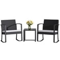 thumbnail image 1 of Homall Patio Furniture Set Outdoor Rocker All Weather PP Rocking Chair with Cushion Set of 3, White, 1 of 7