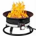 thumbnail image 1 of Homall  19-Inch Portable Propane Fire Pit for Outside, Smokeless Gas Fire Bowl with Auto-Ignition, Diameter Lid & Carry Kit, for Patio,, Black, 1 of 8