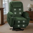 thumbnail image 1 of Homall Power Lift Massage Recliner Chair with Eight Vibrating Massages Ergonomic Chair with Side Pocket and Soft Corduroy for Living Room,Green, 1 of 7