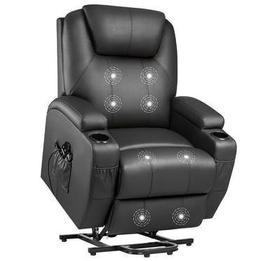 Homall Power Lift Recliner Chair PU Leather for Elderly with Massage , Black