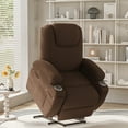 thumbnail image 1 of Homall Power Lift Recliner with Eight Vibrating Massages Ergonomic Single Sofa with Side Pocket for Elderly,Brown, 1 of 7