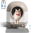 thumbnail image 1 of Homall Self-Cleaning Cat Litter Box with App Control and Safety Protection, WiFi,  Automatic, and Waste Bags, Brown, 1 of 7