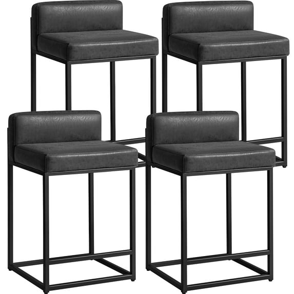 Homall Low Back Bar Stools, Black (Set of 4)