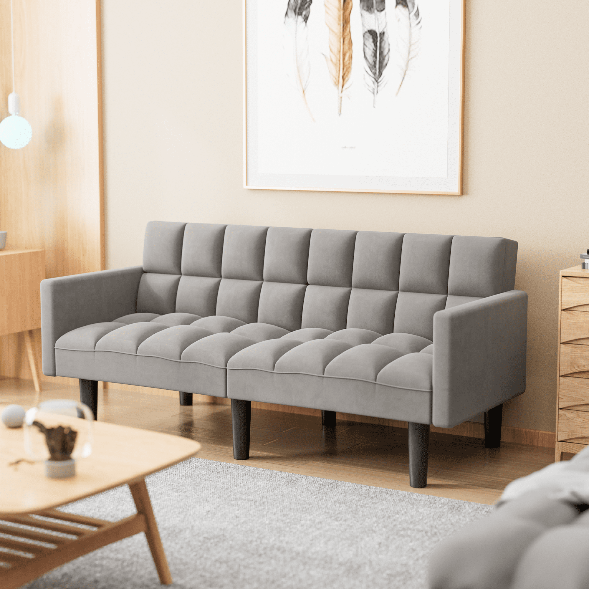 Homall Convertible Sleeper Sofa Couch Futon Bed with Adjustable ...