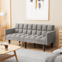 Homall Sofa Couch Futon Sofa Bed Backrest Adjustable Angle Sofa, Grey