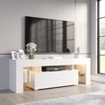 thumbnail image 1 of Homall 63'' TV Stand for TVs up to 70'', TV Stand with Remote LED Lights, White Modern Entertainment Center with Soft-Close Drawers & Adjustable Shelves for Living Room, White, 1 of 7