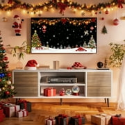 Homall 65 Inch Modern TV Stand,White&Walnut Wood Entertainment Center with Storage Drawers & Cable Management for Living Room