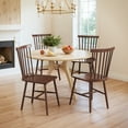thumbnail image 1 of Homall Wood Windsor Dining Chair Set of 4,Farmhouse Spindle Back Chair for Kitchen & Dining Room, Brown, 1 of 7