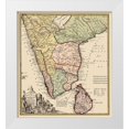 thumbnail image 1 of Homann 12x13 White Modern Wood Framed Museum Art Print Titled - Indian Peninsula Sri Lanka Asia - Homann 1733, 1 of 4