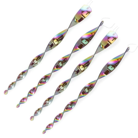 Homarden | Bird Blinder Repellent Wind Twisting Scare Rods 15 Inch Colored | 4