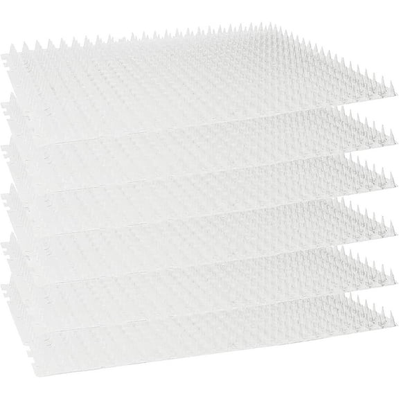 Homarden Cat Deterrent at Home - Pack of 6 Pet Deterrent Mats for Cats and Dogs - Indoor and Outdoor Spike Mats for Pet Training - Durable, Lightweight, Cut-to-Size Design - White, 16.5 x 13.2 Inches