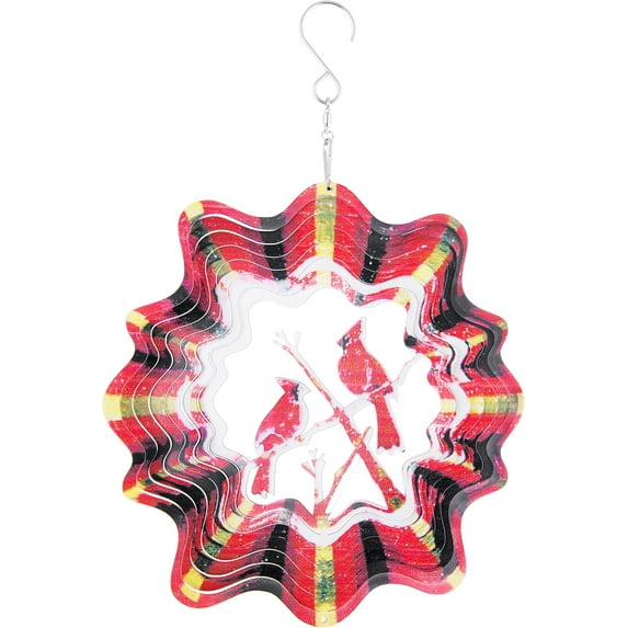 Homarden Metal Garden Wind Ornament – 6 x 6 Inch Stainless Steel 3D Bird Outdoor Decor with Hanging Hook, Yard & Lawn Art Decoration