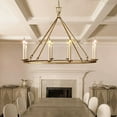 thumbnail image 1 of Homary Rustic Candle 8-Light Round Chandelier Antique Brass Living Room, 1 of 7
