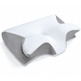 thumbnail image 1 of Homaryx Memory Foam Cervical Pillow, 2 in 1 Ergonomic Contour Orthopedic Pillow for Neck Pain, Contoured Support Pillows for Side Back Stomach Sleepers Grey, 1 of 7
