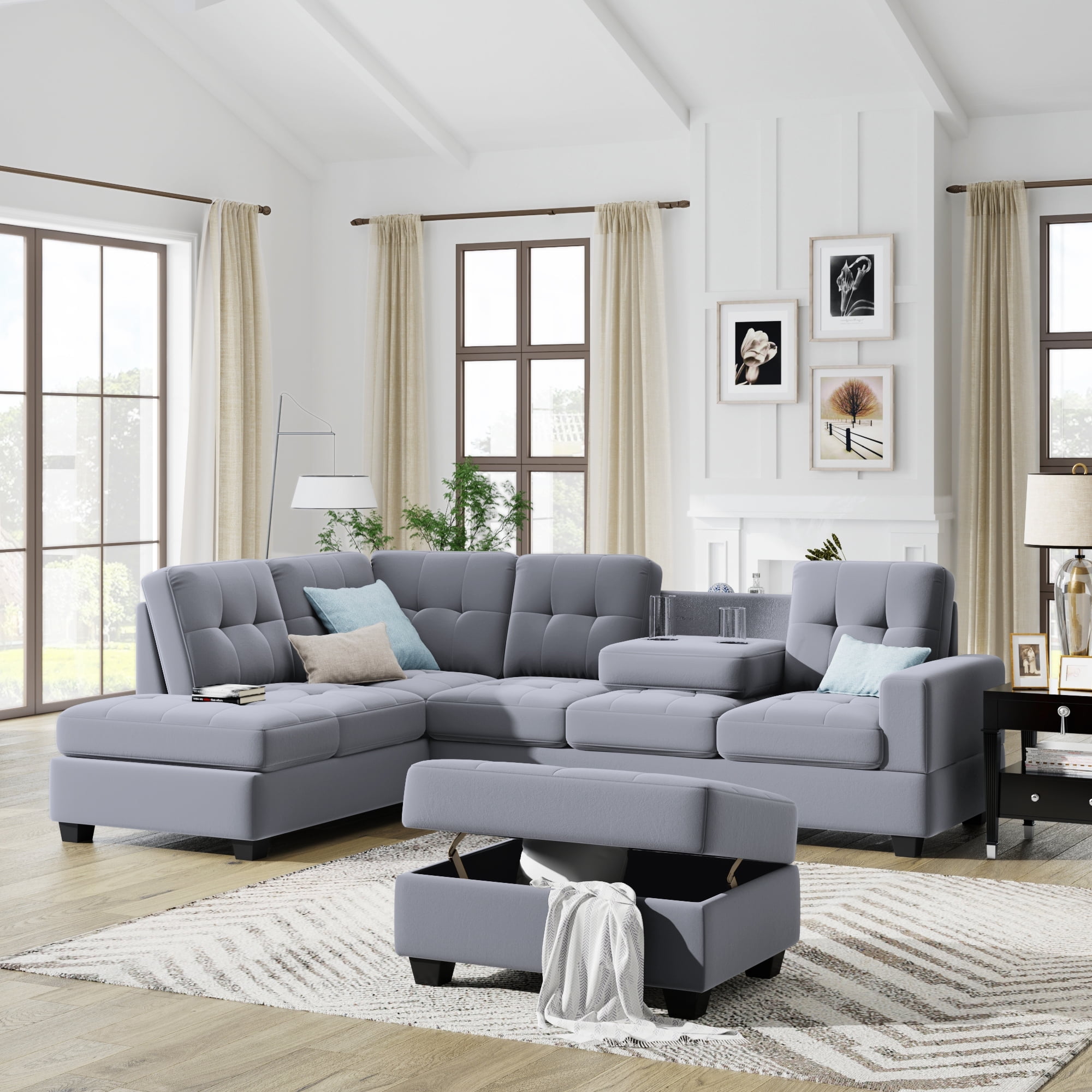 Luxury sofa 2024 bed with storage