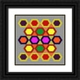 thumbnail image 1 of Homawoo, Richard 12x12 Black Ornate Wood Framed with Double Matting Museum Art Print Titled - Hexagon Pattern-23, 1 of 4