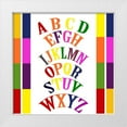 thumbnail image 1 of Homawoo, Richard 12x12 White Modern Wood Framed Museum Art Print Titled - Rainbow Alphabet-2, 1 of 4