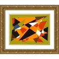 thumbnail image 1 of Homawoo, Richard 14x12 Gold Ornate Wood Framed with Double Matting Museum Art Print Titled - Brio Color Collage, 1 of 4