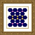 thumbnail image 1 of Homawoo, Richard 20x20 Gold Ornate Wood Framed with Double Matting Museum Art Print Titled - Hexagon Pattern-19, 1 of 4