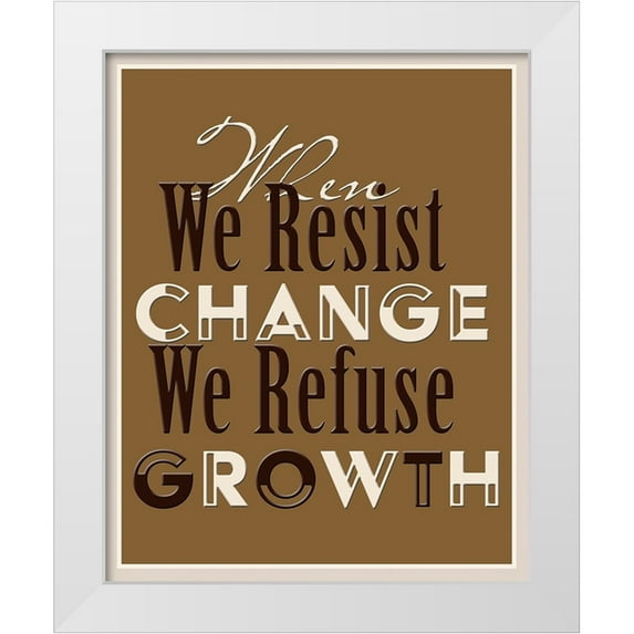 Homawoo, Richard 20x24 White Modern Wood Framed Museum Art Print Titled - Change Word Art