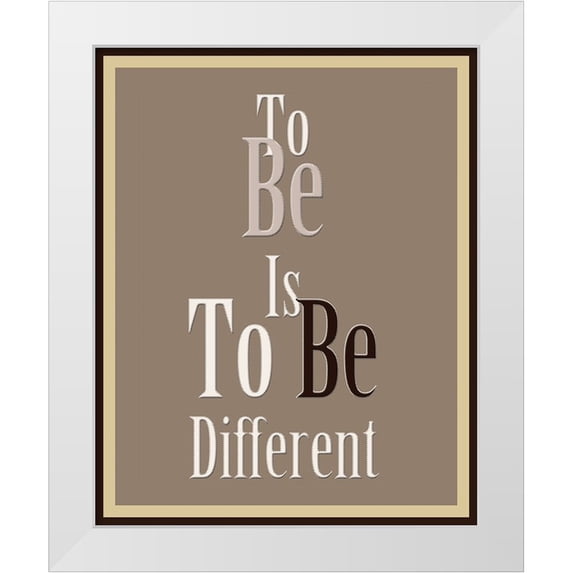 Homawoo, Richard 20x24 White Modern Wood Framed Museum Art Print Titled - To Be Word Art