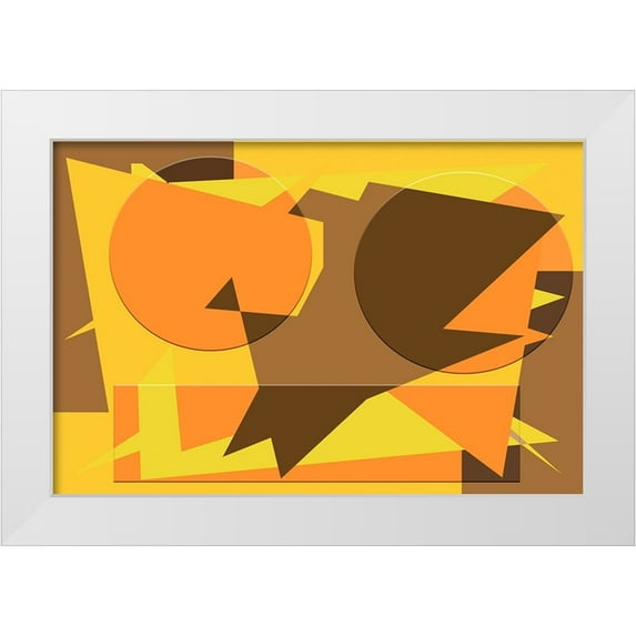 Homawoo, Richard 32x23 White Modern Wood Framed Museum Art Print Titled - Groov Color Collage
