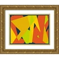 thumbnail image 1 of Homawoo, Richard 32x25 Gold Ornate Wood Framed with Double Matting Museum Art Print Titled - Metamorphosis Color Collage, 1 of 4