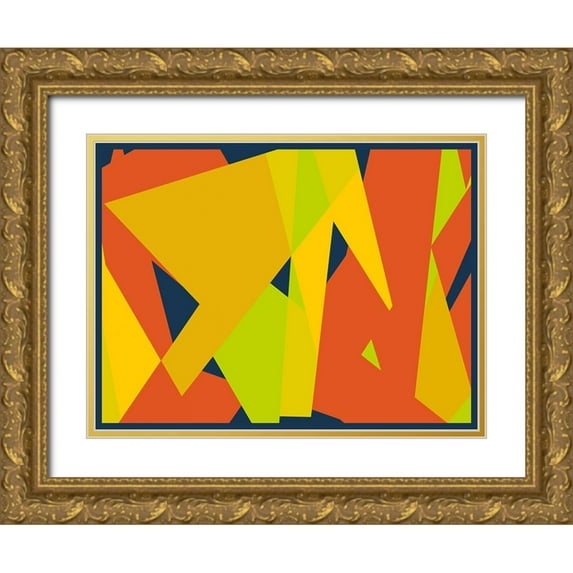Homawoo, Richard 32x25 Gold Ornate Wood Framed with Double Matting Museum Art Print Titled - Metamorphosis Color Collage