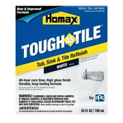 Homax Tough As Tile Epoxy Tub & Tile Enamel Brush On White Paint, 26 oz