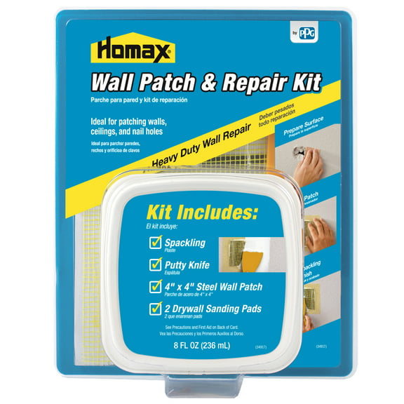 Homax Drywall Patch and Repair Kit, Wall Patch, 4"x4", White