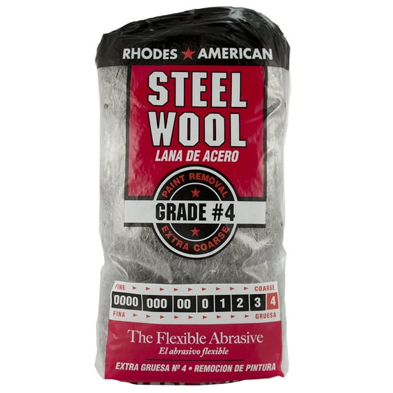 Homax Rhodes American Steel Wool Extra Coarse, Grade 4, 12 Pads