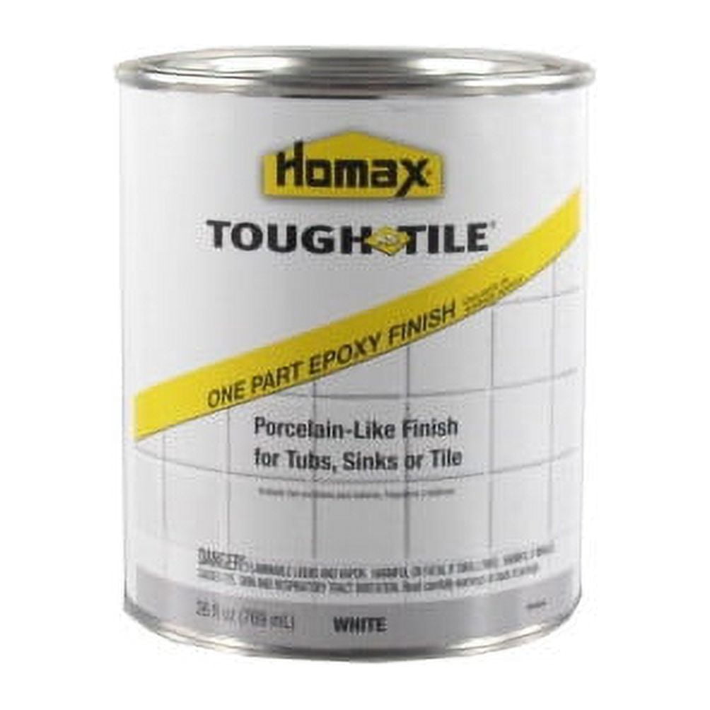 Homax Tough As Tile BrushOn OnePart Epoxy Paint, Epoxy, White
