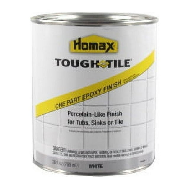 Homax Tough As Tile BrushOn OnePart Epoxy Paint, Epoxy, White