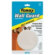 Homax Wall Guard 3.25 inch Doorknob Damage Protector, White