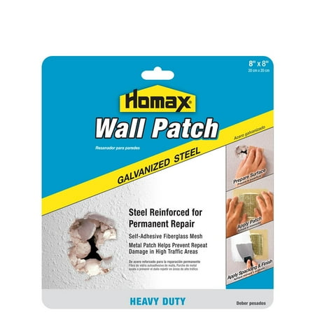 Homax Wall Patch Heavy-Duty Galvanized Steel, 8 x 8 in.