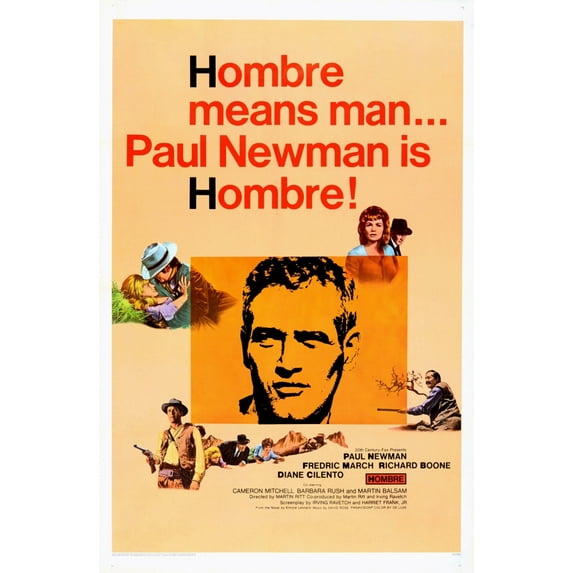 Hombre Us Poster Paul Newman 1967 Tm & Copyright � 20Th Century Fox Film Corp./Courtesy Everett Collection Movie Poster Masterprint (11 x 17)