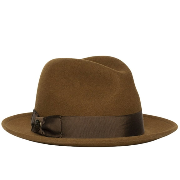 Homburg Wool Top Hat Gifts for Boyfriend Hat Short Brimmed Unisex Wear for Gatherings Photo Props