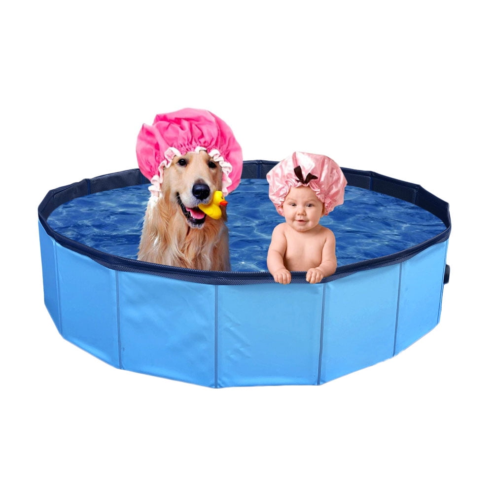 Homchum Dog Pools Kiddie Pool(47''), Bath Tub PVC Water Pet Swimming Pool for Pets Kids