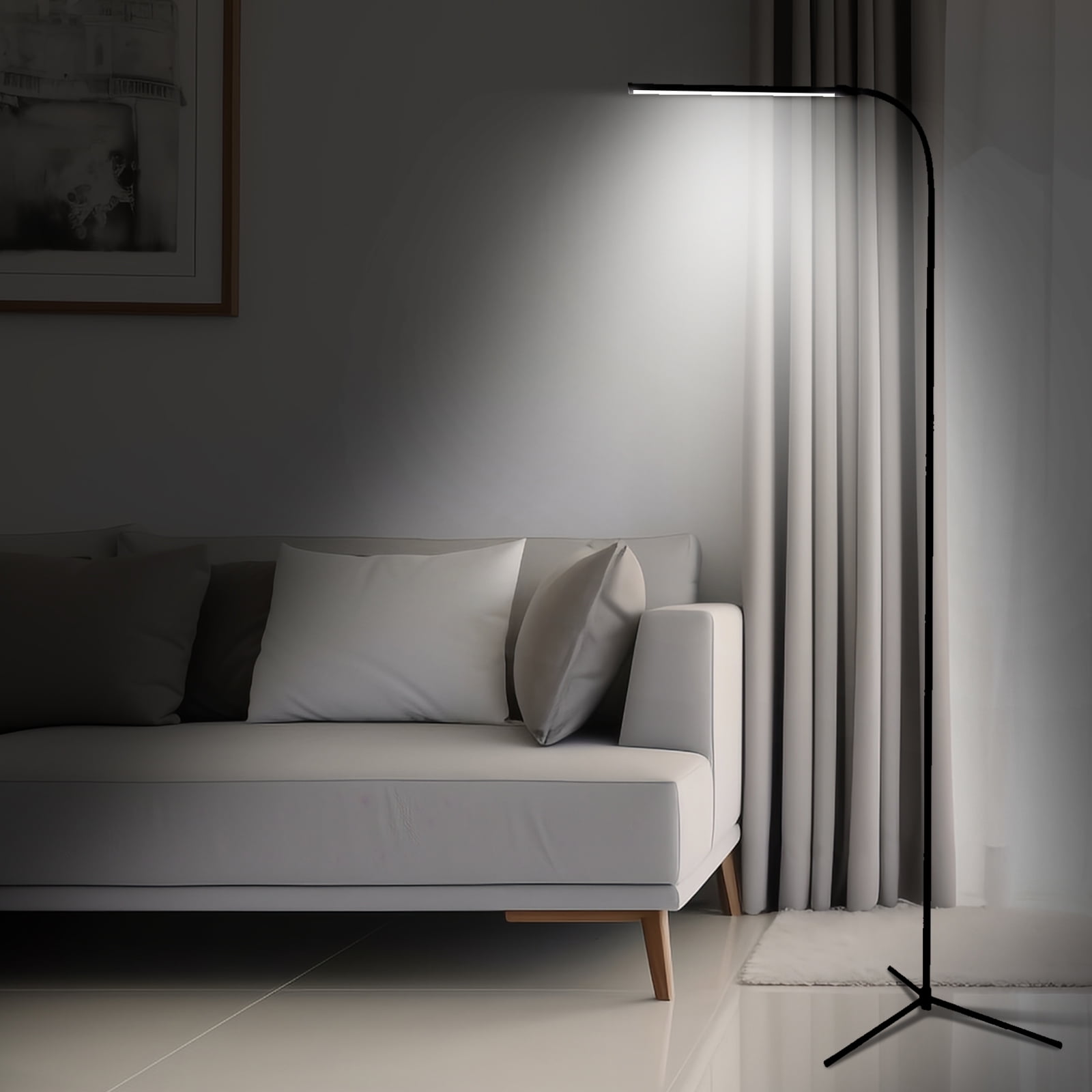 Homchum LED Floor Lamp, 71" High EyeCaring 4 Color Temperature Bright