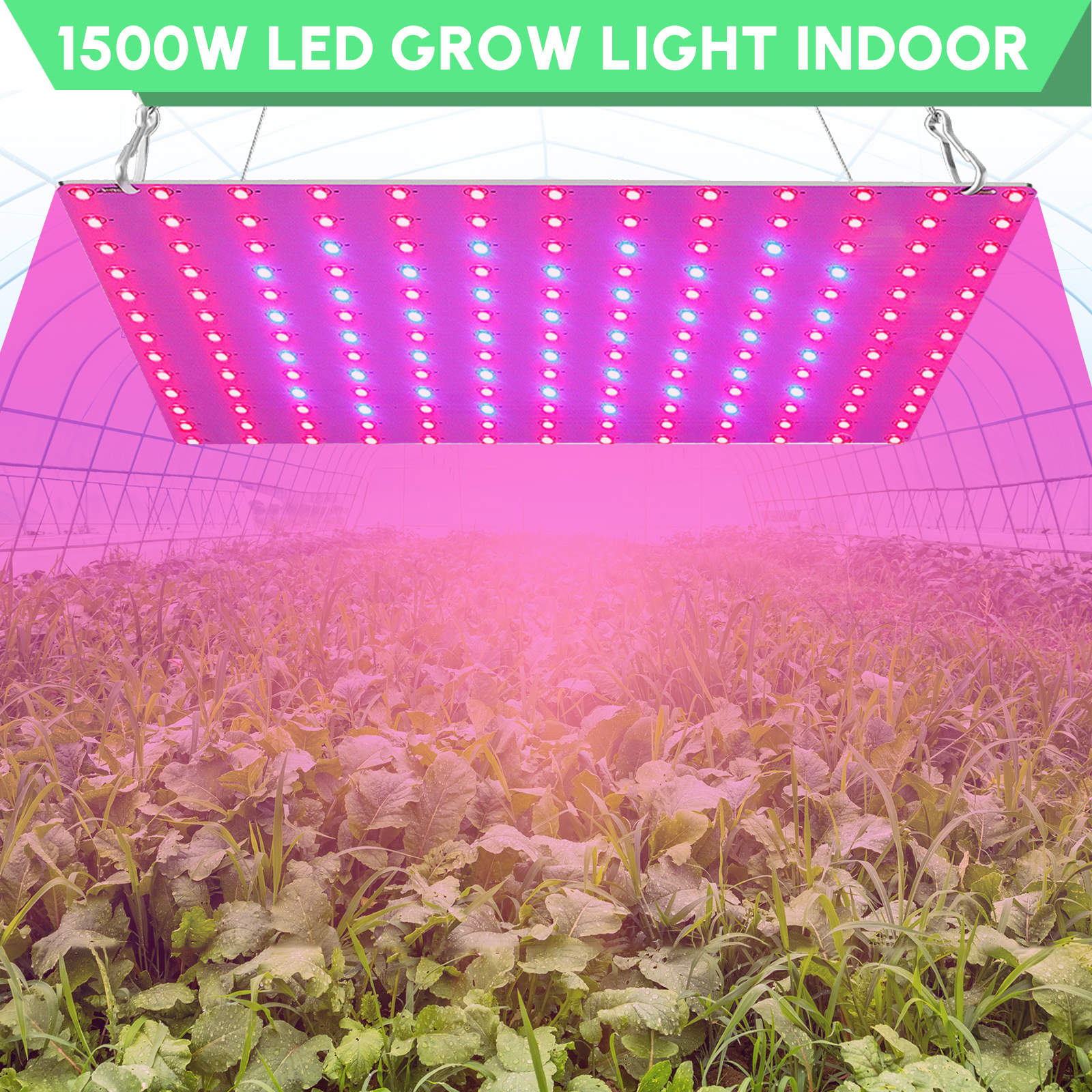 Homchum Plant Lamp 1500W 256 LED Grow Lights for Indoor Plant, Uv