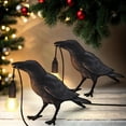 thumbnail image 1 of Homchum Raven Table Lamp, Crow Bird Resin Desk Lamp for Bedroom Living Room Decor, Black, 2 Pack, 1 of 8