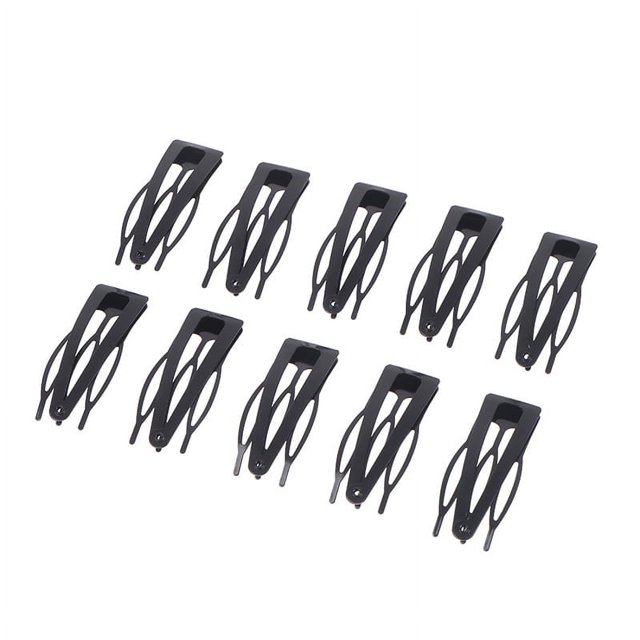 Homchy 10Pcs Doublegrip Hair Clips Metal Snap Barrettes Women Hair Styling Tools