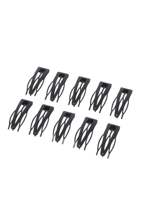 10Pcs Double-grip Hair Clips Metal Snap Barrettes Women Hair Styling Tools