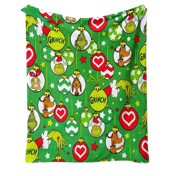 Homchy Christmas Blanket Green Super Soft Flannel Fleece Christmas Decoration Throw Blanket for Xmas Gift, All Seasons, Warm, Breathable, Lightweight Comfortable