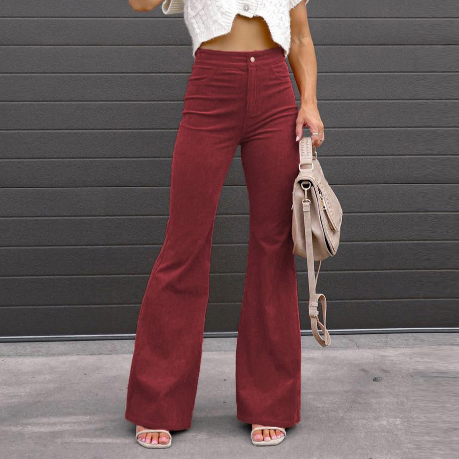 【BAON】Humin corduroy color cut wide pants Homchy-Corduroy-Pants-For-