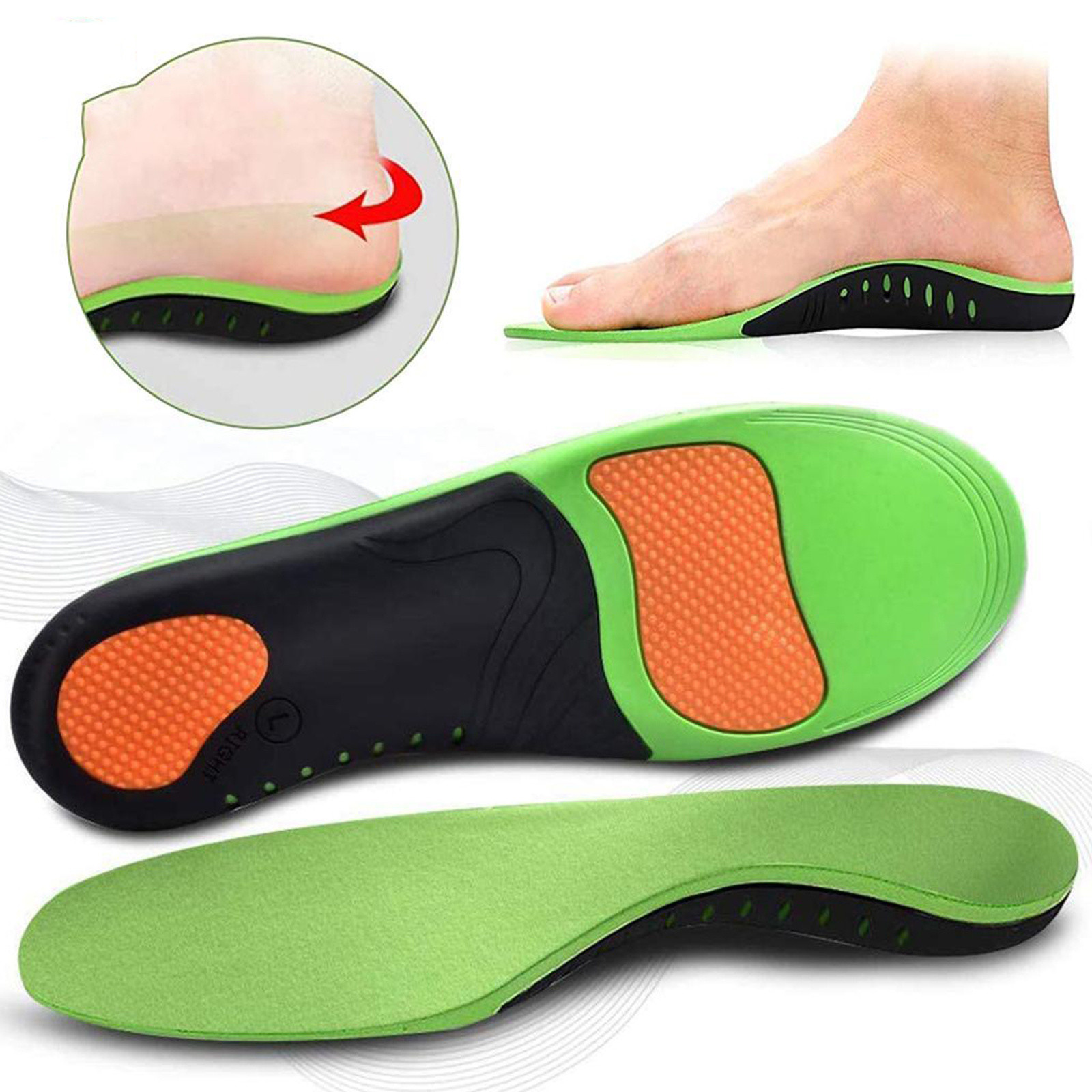 Homchy Full Length Orthotic Inserts Shoe Insoles with Arch Support for
