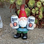Homchy Good Time Lazy Couch Potato Gnomes Eating Chips And Drinking Beer Garden Statue
