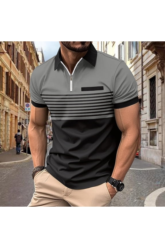 Homchy Mens Shirts Charming Men's Shirt Super Light Short Sleeve Casual Men's Wear Gifts for Men Gray Cotton Blend 3X