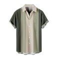 thumbnail image 1 of Homchy Mens Shirts Men's Vintage Bowling Shirt Short Sleeve Button Down Hawaiian Summer Beach Printed Casual Shirts Gifts for Men Dark Gray Polyester 4XL, 1 of 5
